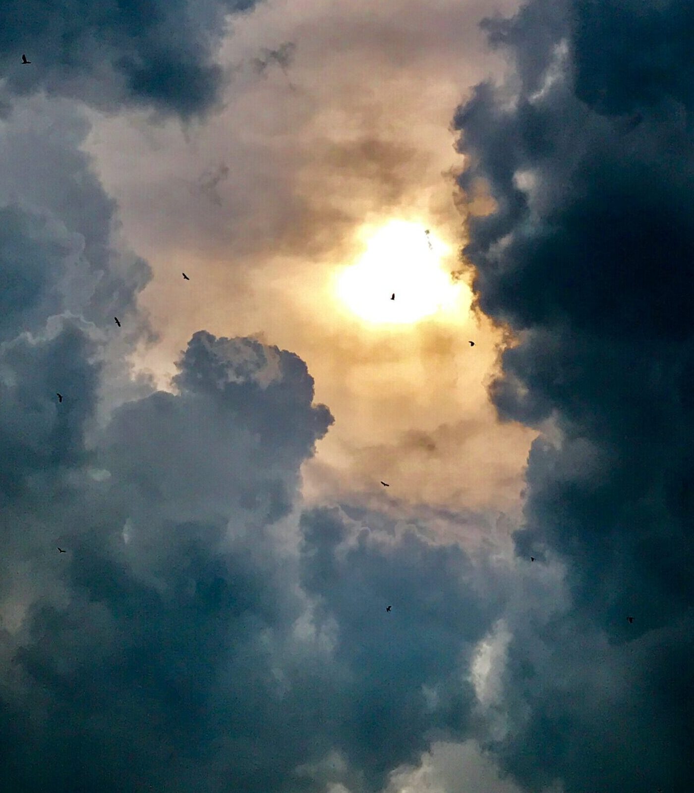 Sun breaks through the clouds