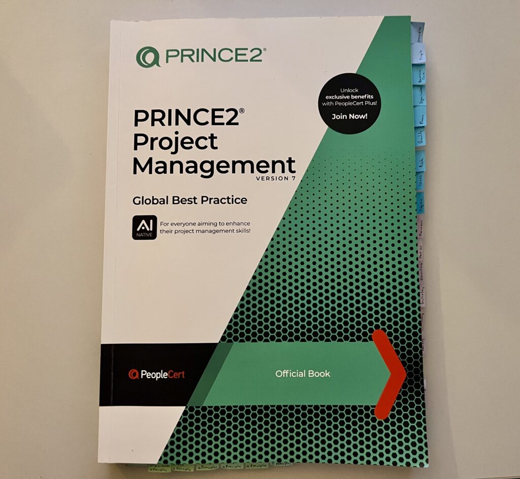 Photo of the PRINCE2 Project Management Version 7 Official Book